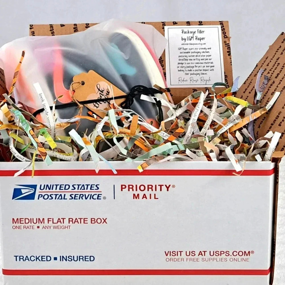 Paper Shred Packing Material Reclaimed Vintage Classic Children's Book Pages - Picture 2 of 4